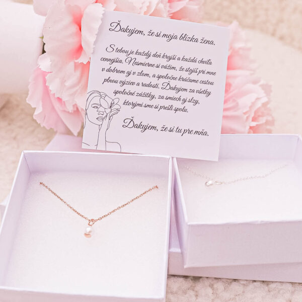 Strieborný set "Ty & Ja" náhrdelníky + kartička zdarma