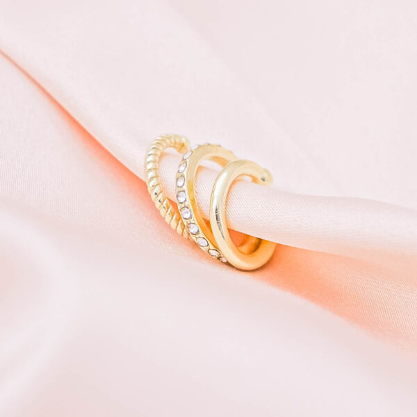 Ear cuff ODVÁŽNA (3 ks) z chirurgickej ocele