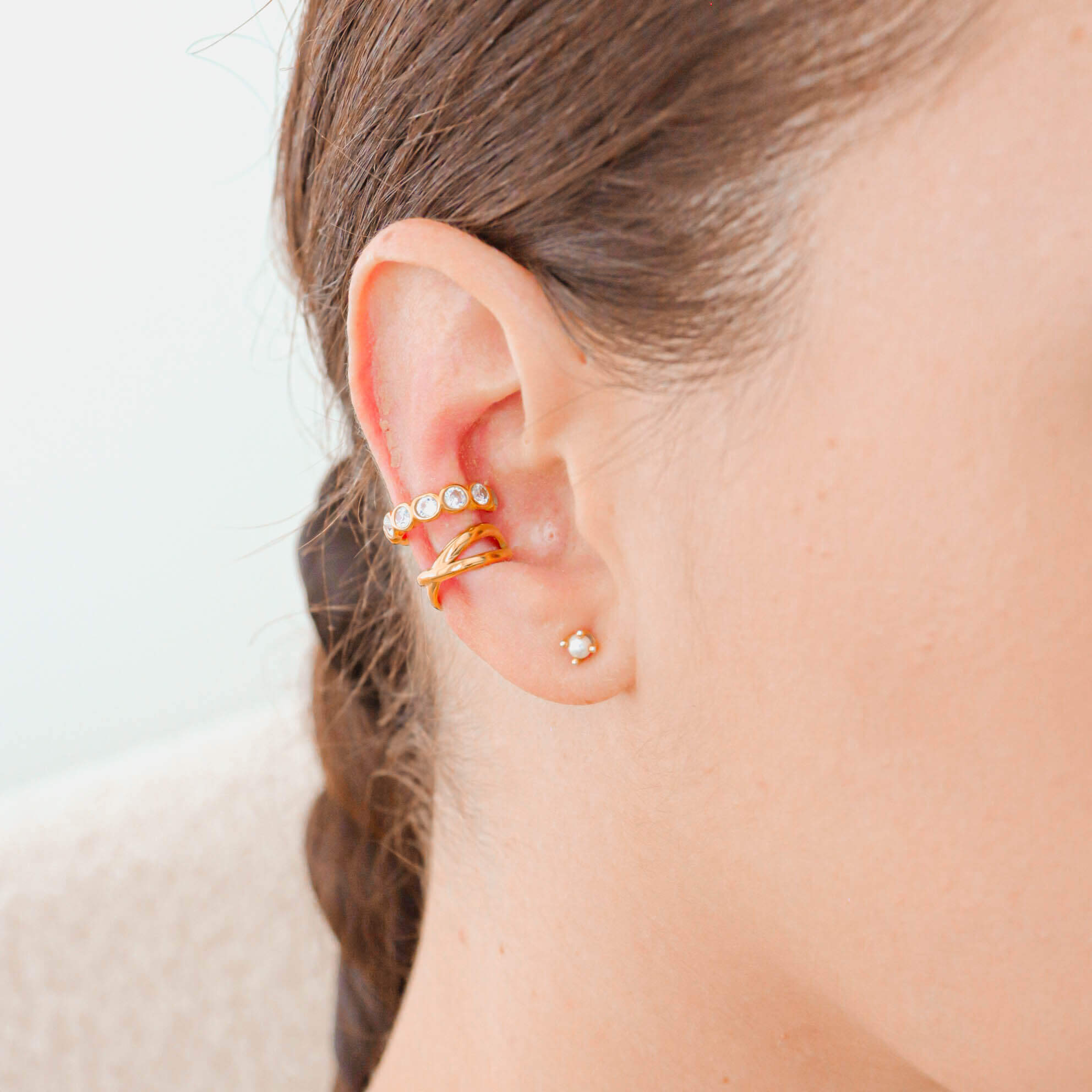 Ear cuff náušnice z chirurgickej ocele